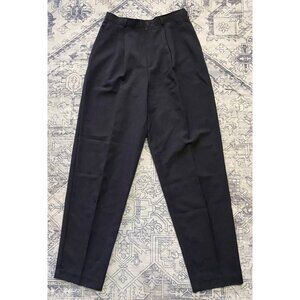 Jaclyn Smith Womens Black Pleated Dress Pants Size 8 Vintage High Waist Pockets